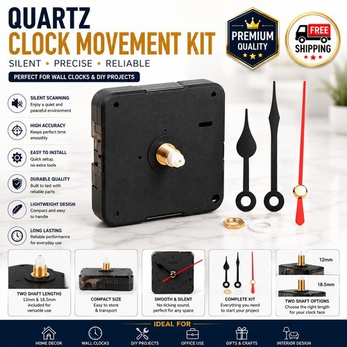 Diy wall clock quartz movement - wall,