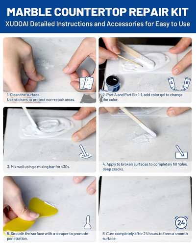 Marble and granite repair - and, kit